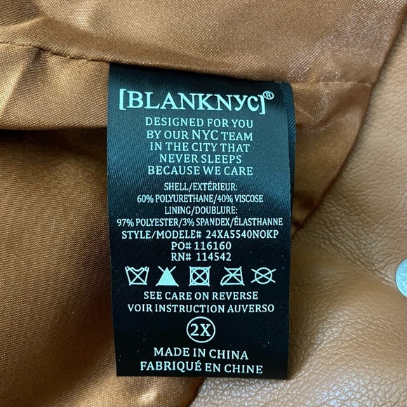 Blank NYC moto faux leather jacket NEW - Picture 7 of 9